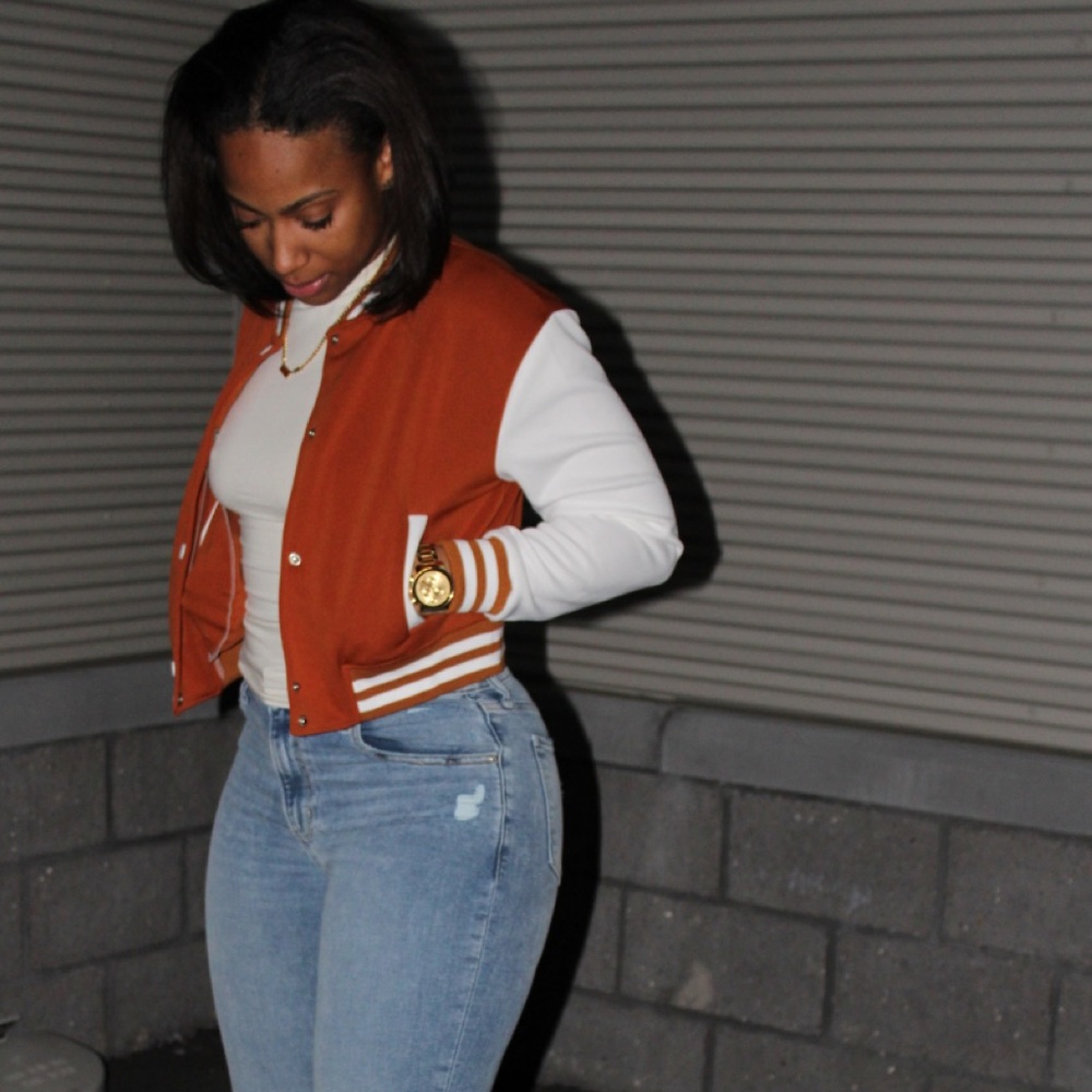 Brown Letterman Jacket